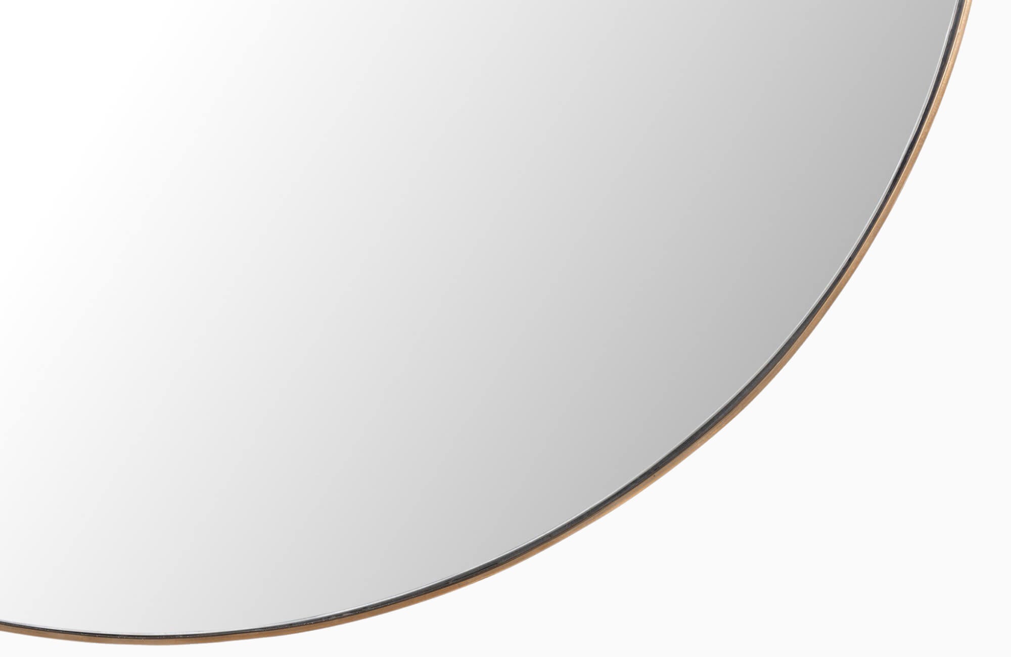 Minimalist bathroom mirror with a slim metallic frame, offering a sleek and contemporary touch that enhances modern interior styling.