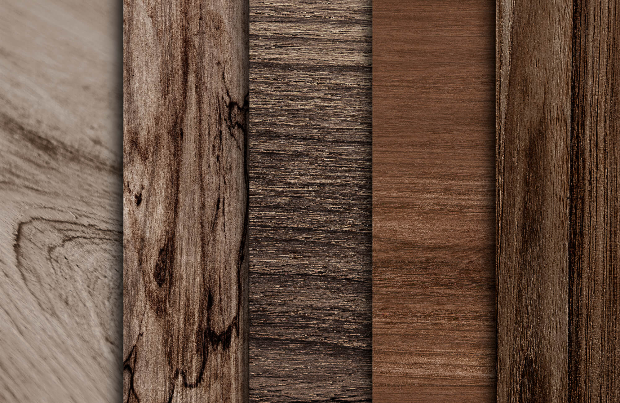 null Close-up of different wood flooring samples displaying varied grain textures and finishes used for kitchen floor design selection.