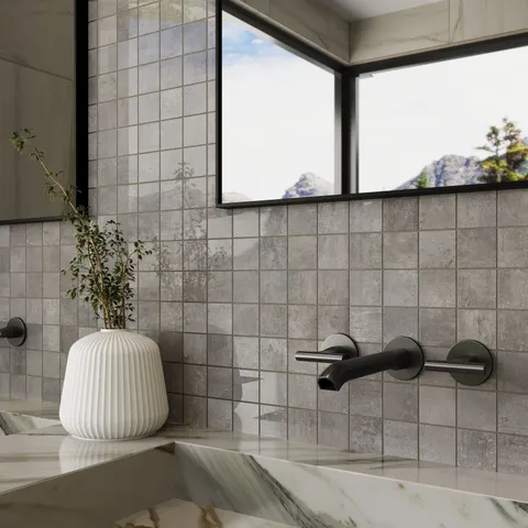 Ramsey 2 x 2 Polished Porcelain Mosaic Tile in Plumb