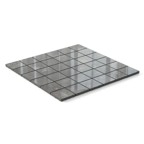 Ramsey 2 x 2 Polished Porcelain Mosaic Tile in Coal