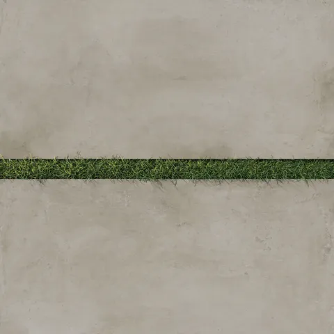 24x48 porcelain pavers featuring a warm, earthy taupe tone paired with grass inlays, perfect for elegant outdoor settings