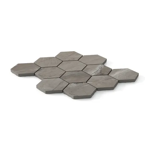 Declan 3 x 3 Matte Porcelain Hexagon Mosaic Tile in Mink