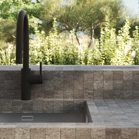Brody 2 x 2 Matte Porcelain Mosaic Tile in Nut