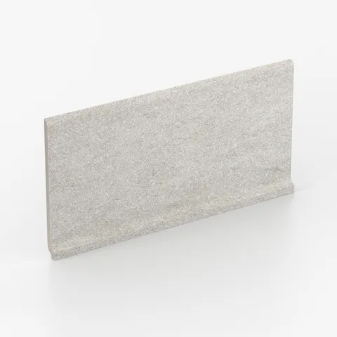Brody 6 x 12 Matte Porcelain Cove Base Tile in Light Grey