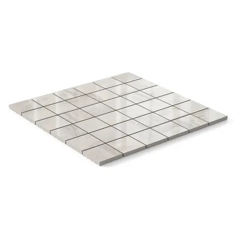 Harley 2 x 2 Polished Porcelain Mosaic Tile in Greige