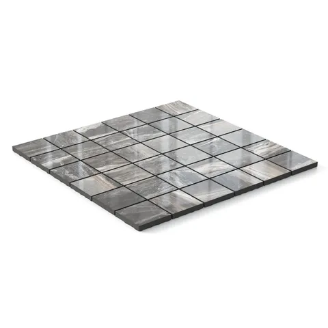 Harley 2 x 2 Polished Porcelain Mosaic Tile in Graphite