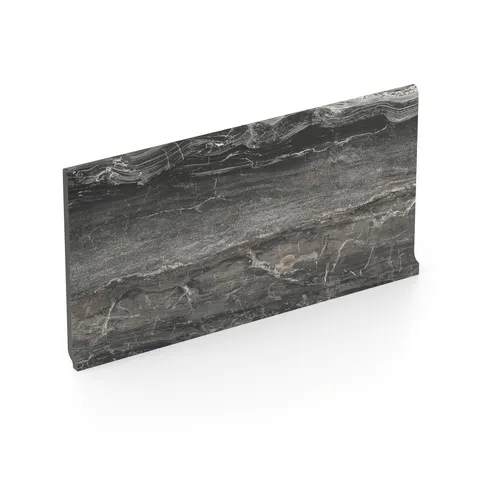 Harley 6 x 12 Matte Porcelain Cove Base Tile in Graphite