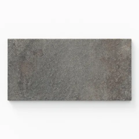 Bowden 12x24 Grip Porcelain 2cm Coping in Multicolor, featuring a blend of earthy browns and grays with a textured finish for natural outdoor charm.