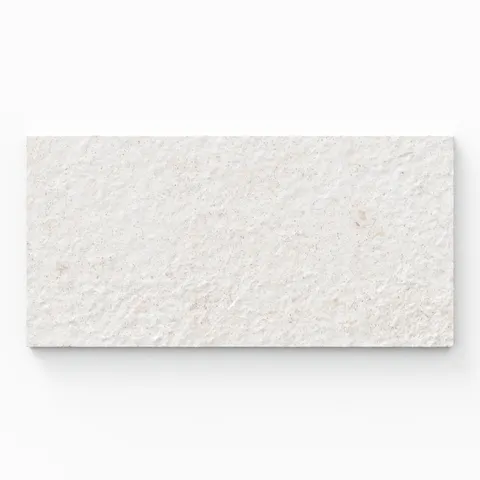 Bowden 12x24 Grip Porcelain 2cm Coping in Canvas, featuring a soft white surface with a textured grip for timeless elegance in outdoor spaces.