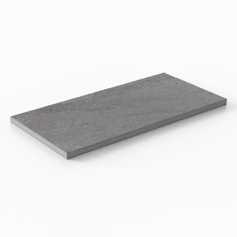 Bowden 12 x 24 Grip Porcelain 2cm Coping / Stair Tread in Graphite