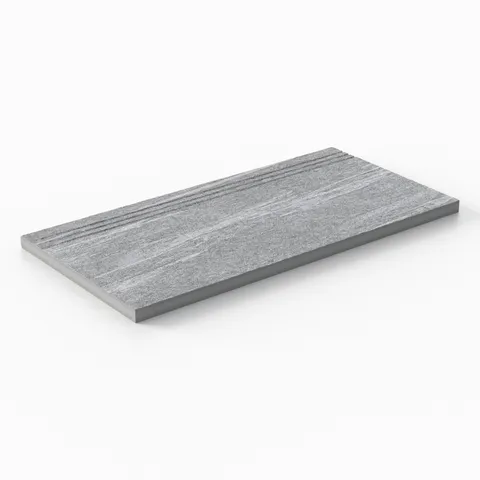 Bowden 12 x 24 Grip Porcelain 2cm Coping / Stair Tread in Slate