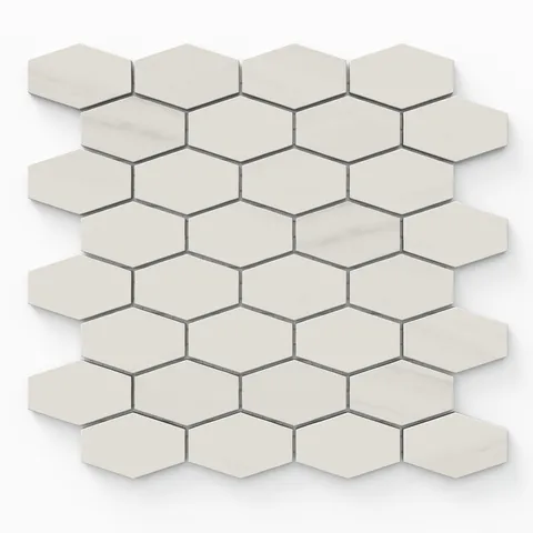 Chantel 12 x 11 Matte Porcelain Hexagon Mosaic Tile in Dolomite