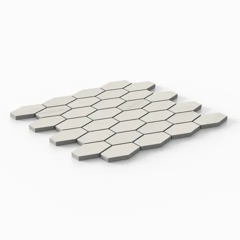 Chantel 12 x 11 Matte Porcelain Hexagon Mosaic Tile in Dolomite