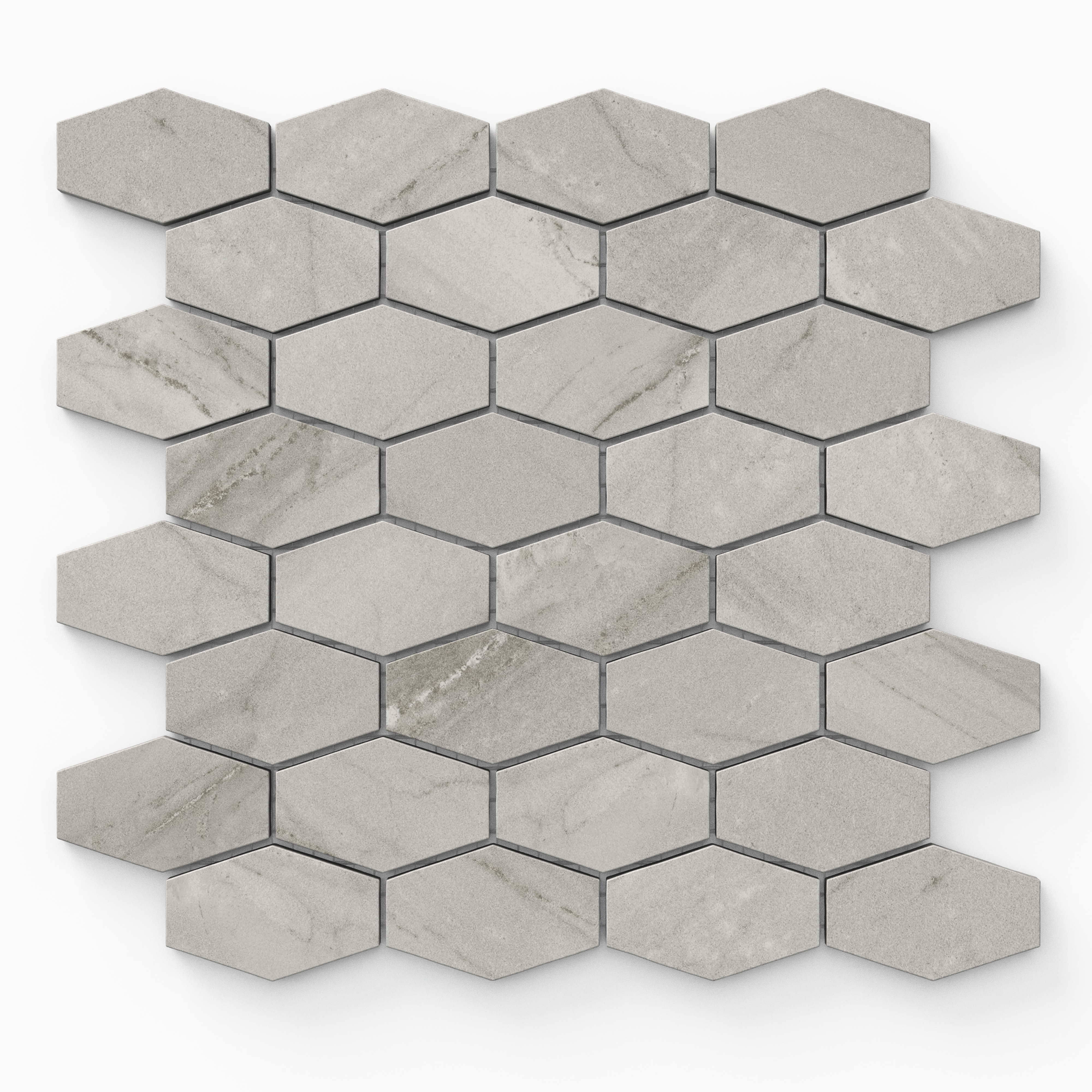 Chantel 12 x 11 Matte Porcelain Hexagon Mosaic Tile in Imperial