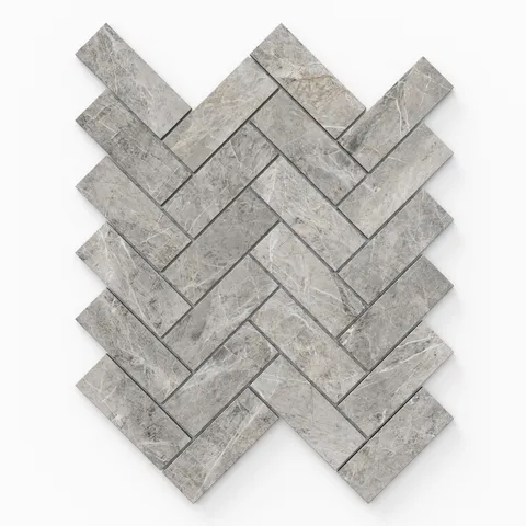 Chantel 12 x 15 Matte Porcelain Herringbone Mosaic Tile in Imperial