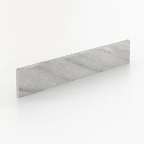 Chantel 3 x 24 Polished Porcelain Bullnose Tile in Alaska Grey