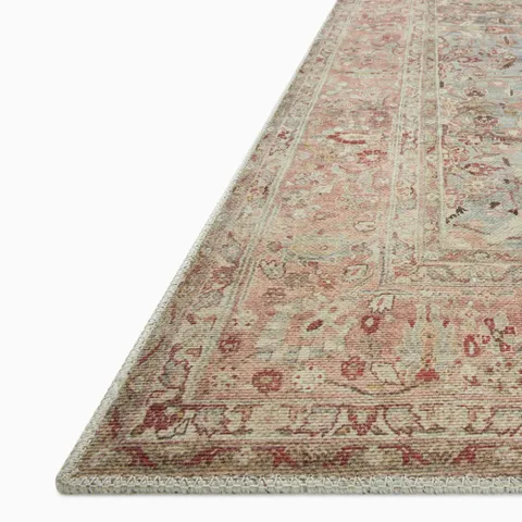 Georgette 7'6" x 9'6" Rug in Sky / Blush