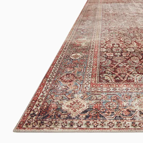Hutchinson 2'0" x 5'0" Rug in Burgundy / Khaki