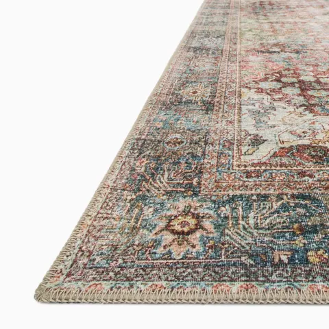 Pascal 5'0" x 7'6" Rug in Burgundy / Multi