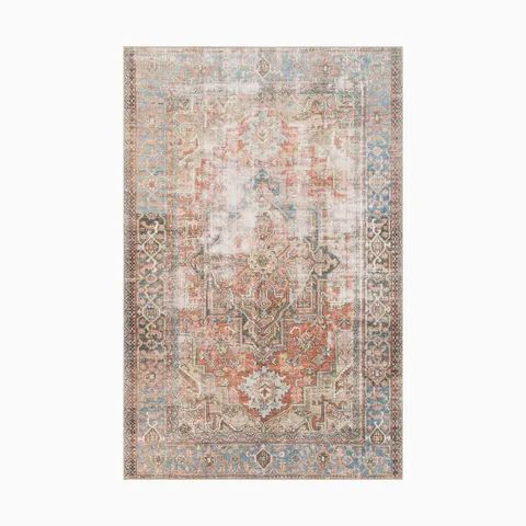 Pascal 7'6" x 9'6" Rug in Spice / Cobalt