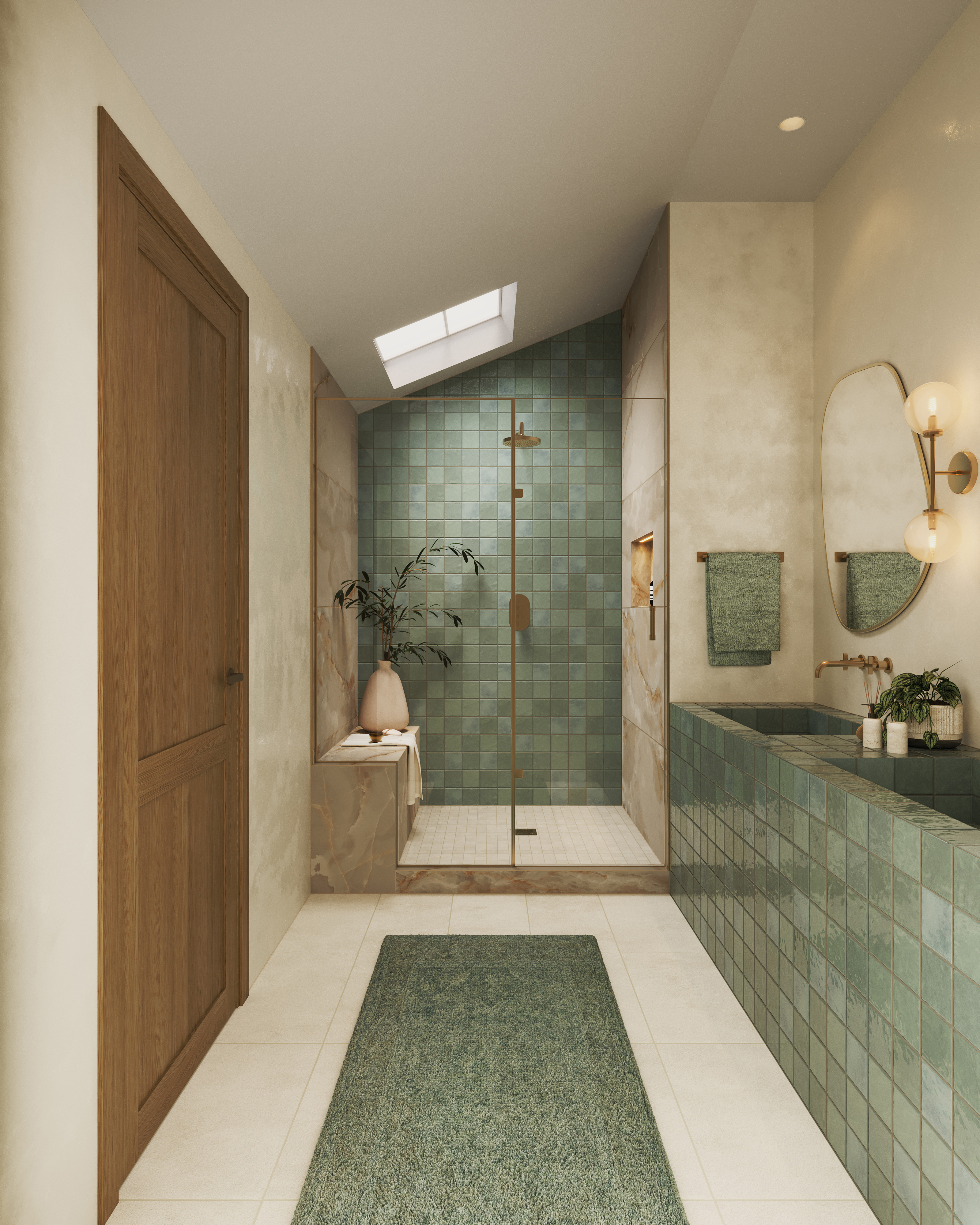 Astrid 24 x 48 Matte Porcelain Tile in Beige | Edward Martin