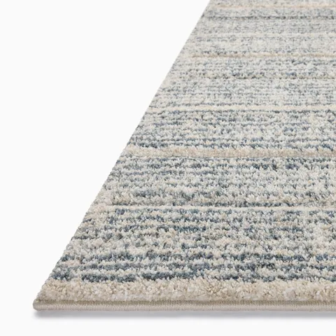 Broderick 2'7" x 4' Rug in Cream / Denim
