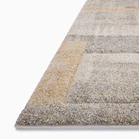 Broderick 2'7" x 4' Rug in Smoke / Terracotta