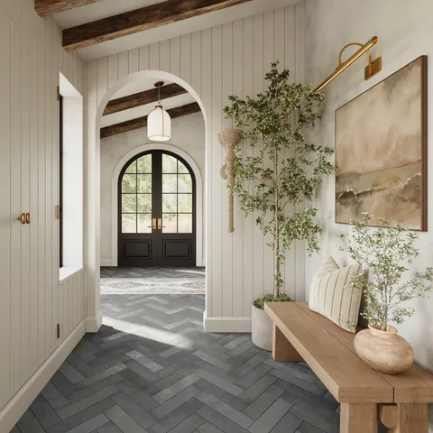 Charlise 2'8" x 4' Rug in Natural / Navy