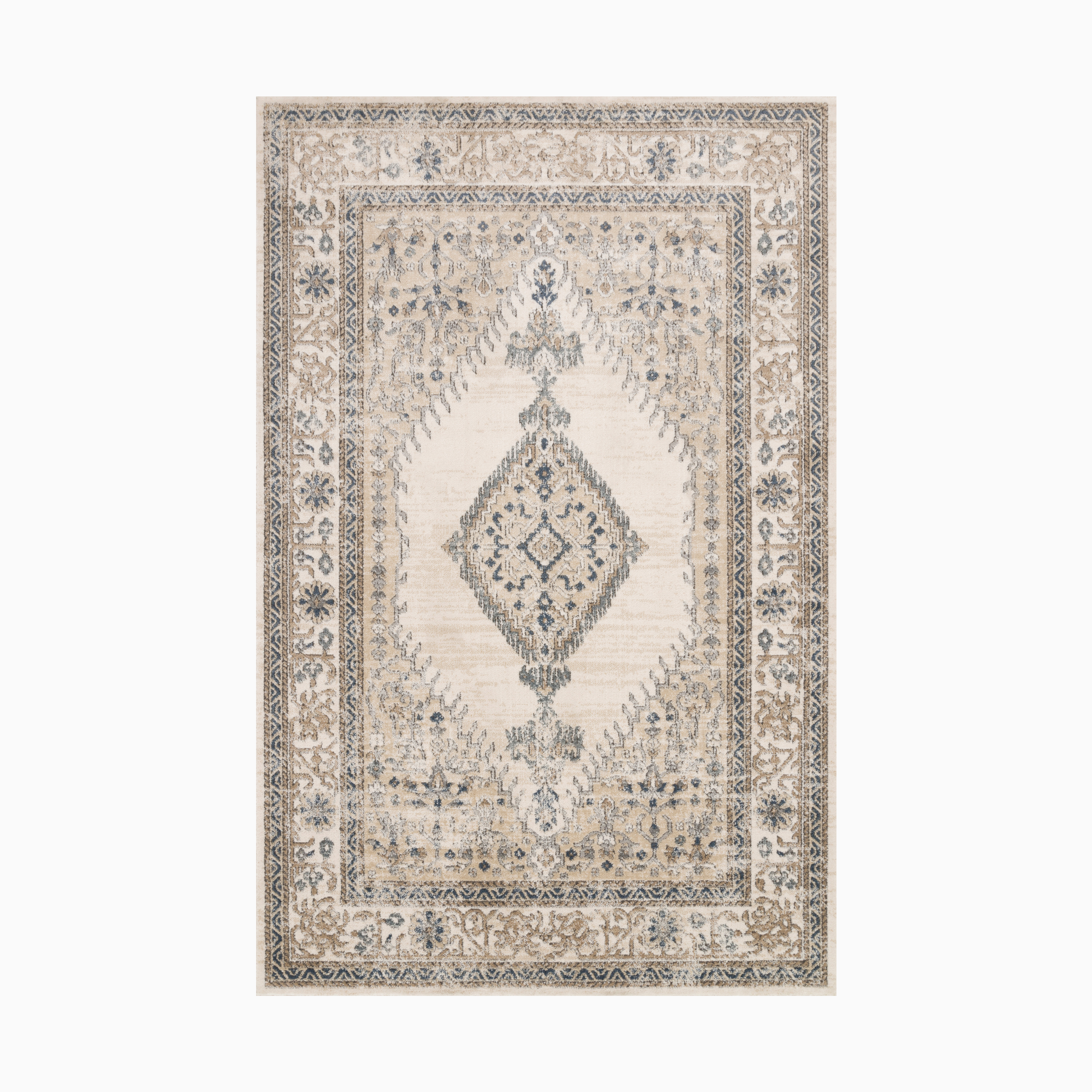 Charlise 3'4" x 5'7" Rug in Natural / Navy