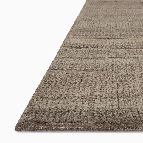 Linton 4'0" x 6'0" Wool Blend Hand Loomed Rug in Bark