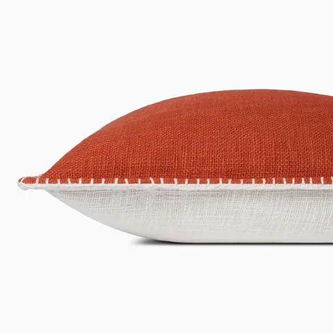 Merelle 22" x 22" Down Pillow in Orange