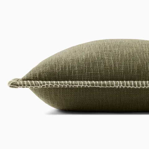 Merelle 22" x 22" Polyester Pillow in Olive