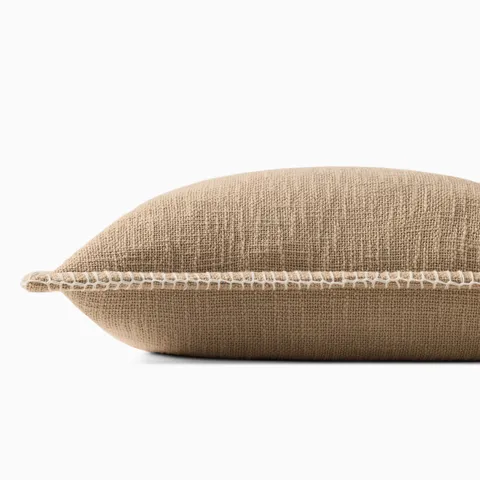 Merelle 22" x 22" Pillow Cover in Tan