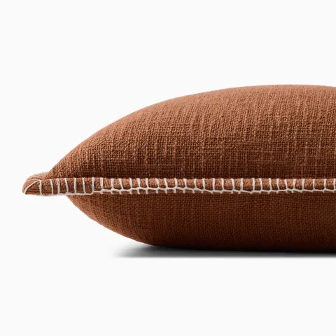 Merelle 22" x 22" Pillow Cover in Terracotta