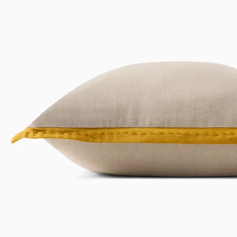 Brielle 18'' x 18'' Pillow Cover in Natural / Mustard