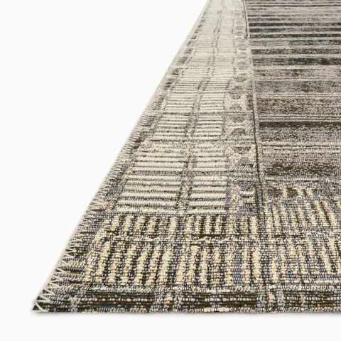 Evermere 7'10" x 11'2" Indoor/Outdoor Rug in Charcoal / Ivory