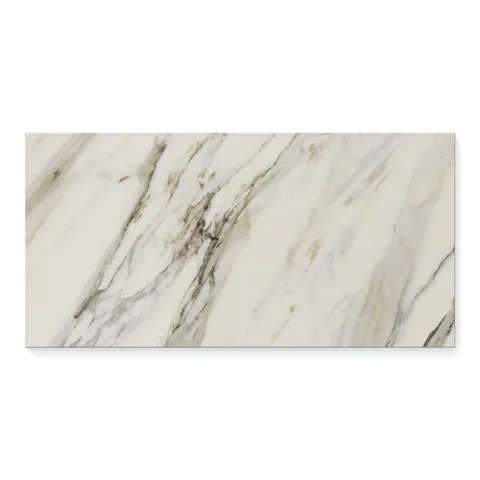 Aniston 12 x 24 Polished Porcelain Tile in Calacatta Cremo