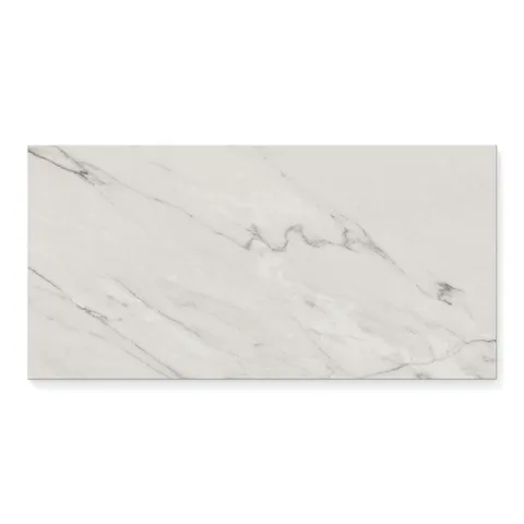 Aniston 12 x 24 Polished Porcelain Tile in Calacatta Quartzite