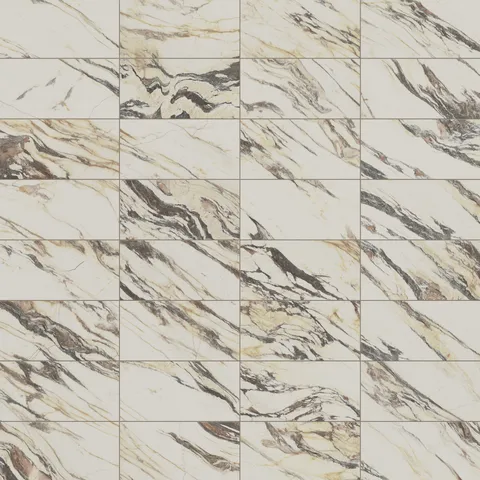 Aniston 12 x 24 Polished Porcelain Tile in Calacatta Viola