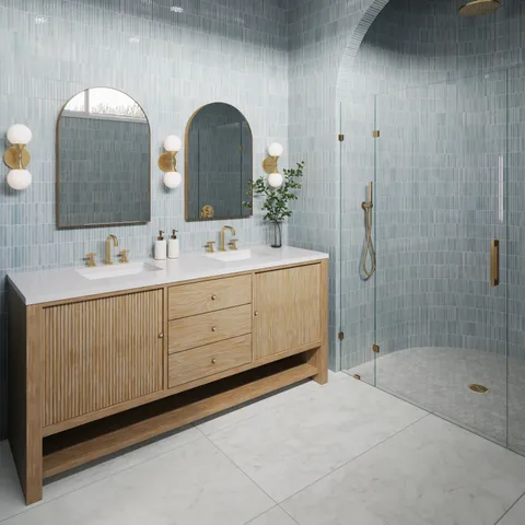 Aniston 24 x 48 Matte Porcelain Tile in Carrara Bianco