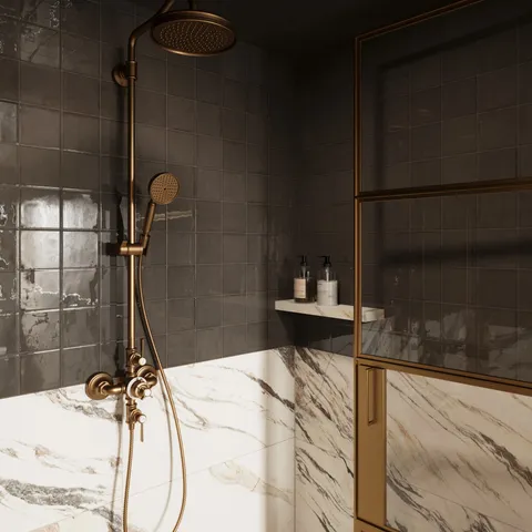 Aniston 24 x 48 Matte Porcelain Tile in Calacatta Viola