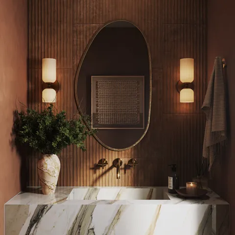 Aniston 24 x 48 Polished Porcelain Tile in Calacatta Cremo