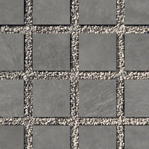 Wren 12 x 12 Grip Porcelain 2cm Paver Tile in Charcoal