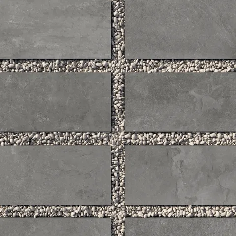 Wren 12 x 24 Grip Porcelain 2cm Paver Tile in Charcoal