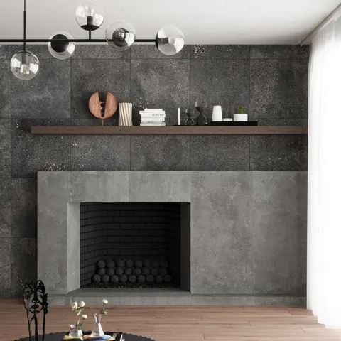 Wren 24 x 48 Matte Porcelain Tile in Charcoal