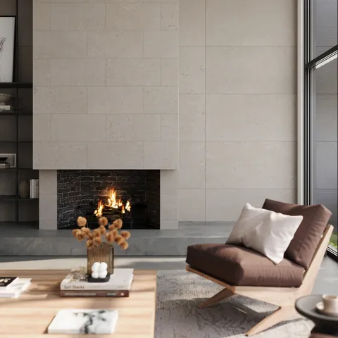 Wren 24 x 48 Chiseled Porcelain Tile in Dune