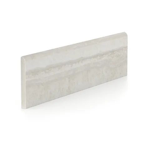 Wren 3 x 12 Matte Porcelain Bullnose Tile in Oat