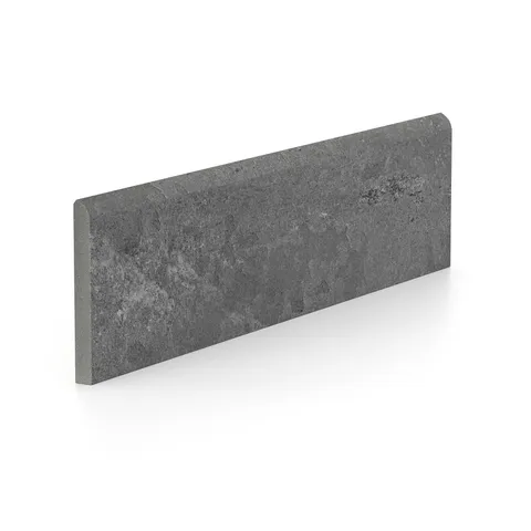 Wren 3 x 12 Matte Porcelain Bullnose Tile in Charcoal