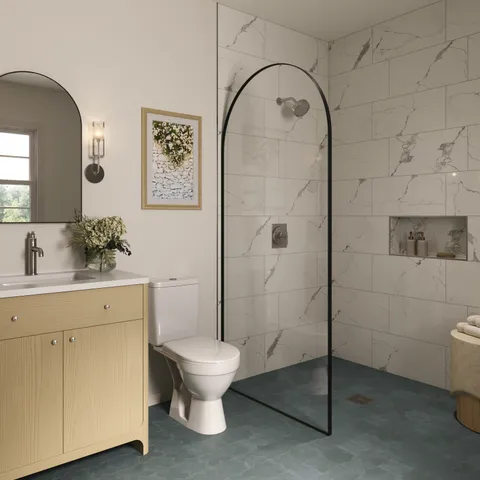Leona 12 x 24 Polished Porcelain Tile in Calacatta