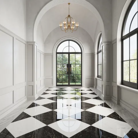 Leona 24 x 24 Polished Porcelain Tile in Calacatta